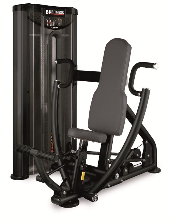 Maszyna stosowa do ćwiczeń mięśni ramion i klatki piersiowej L070B Seated Chest Press BH Fitness