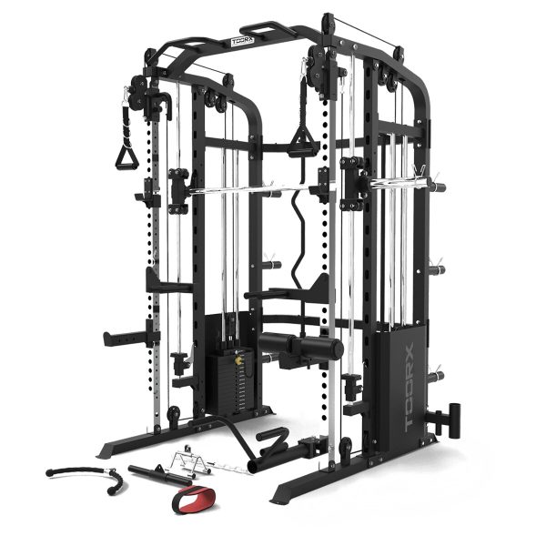 Brama Treningowa ASX-4000 3w1 dual pulley, Smith machine, rack Stos 2x 90kg Toorx Fitness