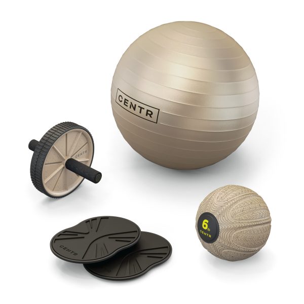 Zestaw Centr Core Kit - piłka, slamball, ab roller, slider disc (CAK) - obrazek 2