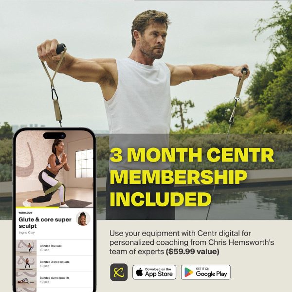 Zestaw Centr Workout Kit - 3szt gum oporowych, 5 ekspanderów, 1 gryf (CWK) - obrazek 5