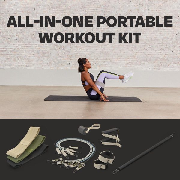 Zestaw Centr Workout Kit - 3szt gum oporowych, 5 ekspanderów, 1 gryf (CWK) - obrazek 6